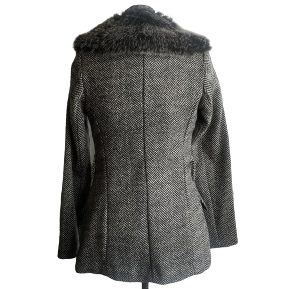 COSTA BLANCA Coat Grey Winter Fall Faux Fur - Picture 4 of 8